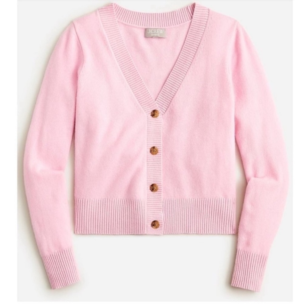 J. Crew Light Pink V-Neck Cardigan